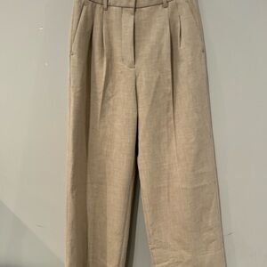 Aritzia
The Effortless Pant Crepette™ Beige Wide-Leg Trousers